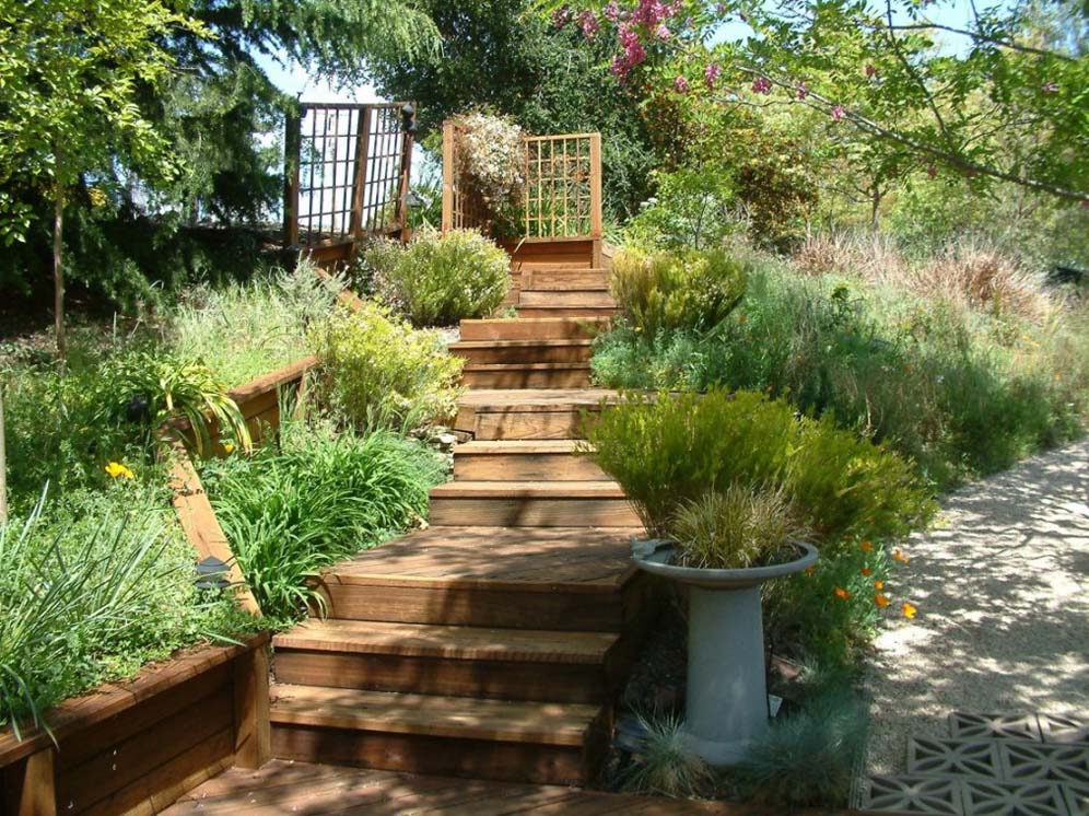 Wooden Steps to Gate